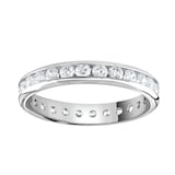 Goldsmiths Platinum 1.00cttw Brilliant Cut Channel Set Diamond Full Eternity Ring