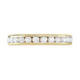 Goldsmiths 18ct Yellow Gold 1.00cttw Brilliant Cut Channel Set Diamond Full Eternity Ring