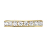 Goldsmiths 9ct Yellow Gold 1.50cttw Brilliant Cut Channel Set Diamond Full Eternity Ring