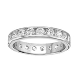 Goldsmiths 18ct White Gold 2.00cttw Brilliant Cut Channel Set Diamond Full Eternity Ring