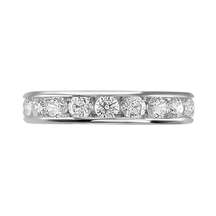 Goldsmiths 18ct White Gold 2.00cttw Brilliant Cut Channel Set Diamond Full Eternity Ring