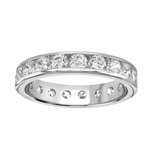 Goldsmiths Platinum 2.00cttw Brilliant Cut Channel Set Diamond Full Eternity Ring