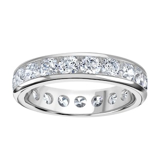 Goldsmiths 18ct White Gold 2.50cttw Brilliant Cut Channel Set Diamond Full Eternity Ring Goldsmiths 18ct White Gold 2.50cttw Brilliant Cut Channel Set Diamond Full Eternity Ring