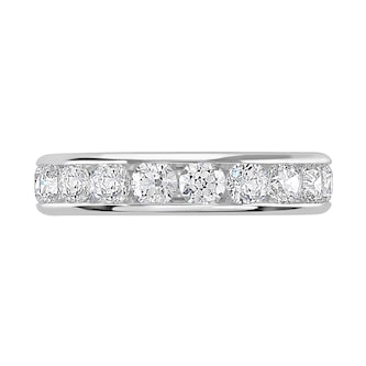 Goldsmiths 18ct White Gold 2.50cttw Brilliant Cut Channel Set Diamond Full Eternity Ring Goldsmiths 18ct White Gold 2.50cttw Brilliant Cut Channel Set Diamond Full Eternity Ring