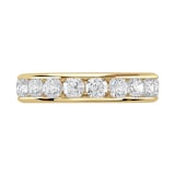 Goldsmiths 9ct Yellow Gold 2.50cttw Brilliant Cut Channel Set Diamond Full Eternity Ring