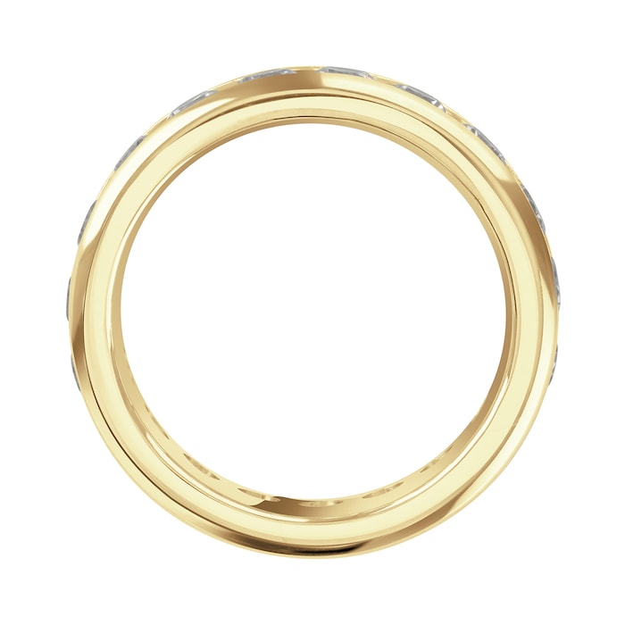 Goldsmiths 9ct Yellow Gold 2.50cttw Brilliant Cut Channel Set Diamond Full Eternity Ring