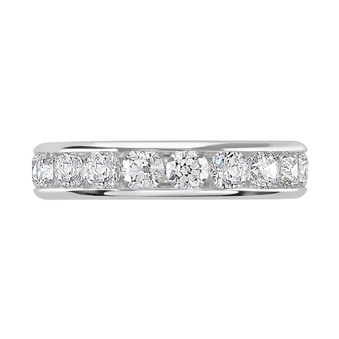 Goldsmiths Platinum 2.50cttw Brilliant Cut Channel Set Diamond Full Eternity Ring