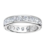 Goldsmiths Platinum 2.50cttw Brilliant Cut Channel Set Diamond Full Eternity Ring