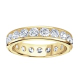 Goldsmiths 18ct Yellow Gold 2.50cttw Brilliant Cut Channel Set Diamond Full Eternity Ring