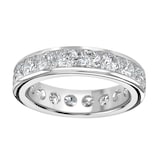 Goldsmiths 9ct White Gold 3.14cttw Brilliant Cut Channel Set Diamond Full Eternity Ring