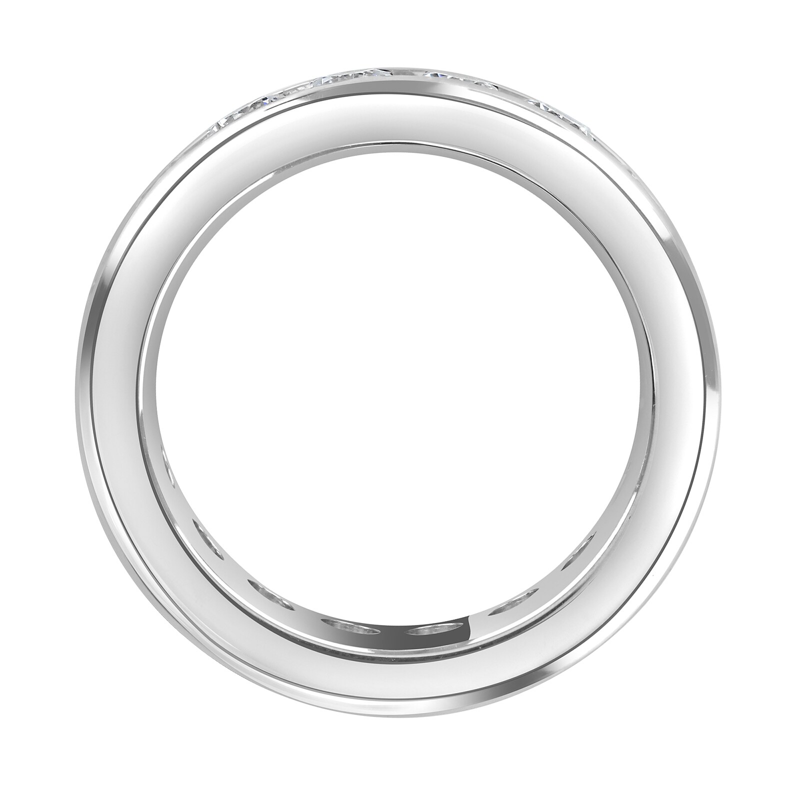 Goldsmiths 9ct White Gold 3.14cttw Brilliant Cut Channel Set Diamond Full Eternity Ring Goldsmiths 9ct White Gold 3.14cttw Brilliant Cut Channel Set Diamond Full Eternity Ring