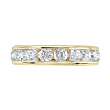 Goldsmiths 9ct Yellow Gold 3.14cttw Brilliant Cut Channel Set Diamond Full Eternity Ring