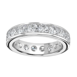 06507681 - Platinum 3.14cttw Brilliant Cut Channel Set Diamond Full Eternity Ring