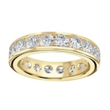 Goldsmiths 18ct Yellow Gold 3.14cttw Brilliant Cut Channel Set Diamond Full Eternity Ring