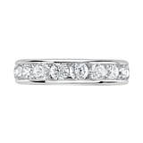 Goldsmiths Platinum 3.14cttw Brilliant Cut Channel Set Diamond Full Eternity Ring