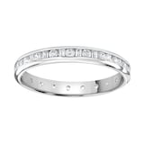 Goldsmiths Platinum 1.00cttw Channel Set Dot Dash Diamond Full Eternity Ring