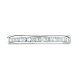 Goldsmiths Platinum 1.00cttw Channel Set Dot Dash Diamond Full Eternity Ring