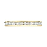 Goldsmiths 18ct Yellow Gold 1.00cttw Channel Set Dot Dash Diamond Full Eternity Ring