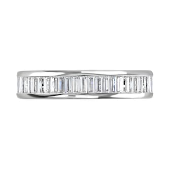 Goldsmiths 9ct White Gold 2.05cttw Baguette Cut Channel Set Diamond Full Eternity Ring Goldsmiths 9ct White Gold 2.05cttw Baguette Cut Channel Set Diamond Full Eternity Ring