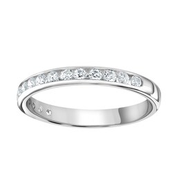 06507739 - 9ct White Gold 0.30 Carat Round Brilliant Cut Channel Set Half Eternity Ring