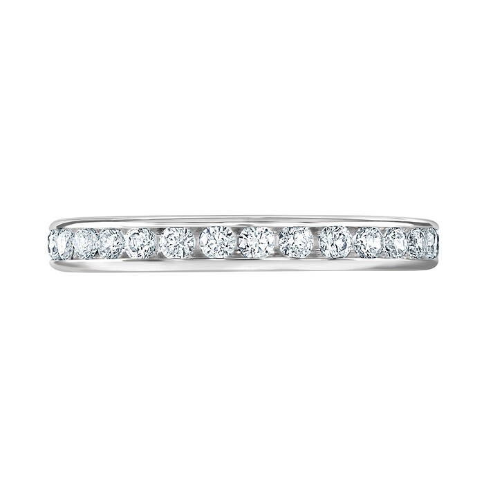 Goldsmiths 9ct White Gold 0.30 Carat Round Brilliant Cut Channel Set Half Eternity Ring