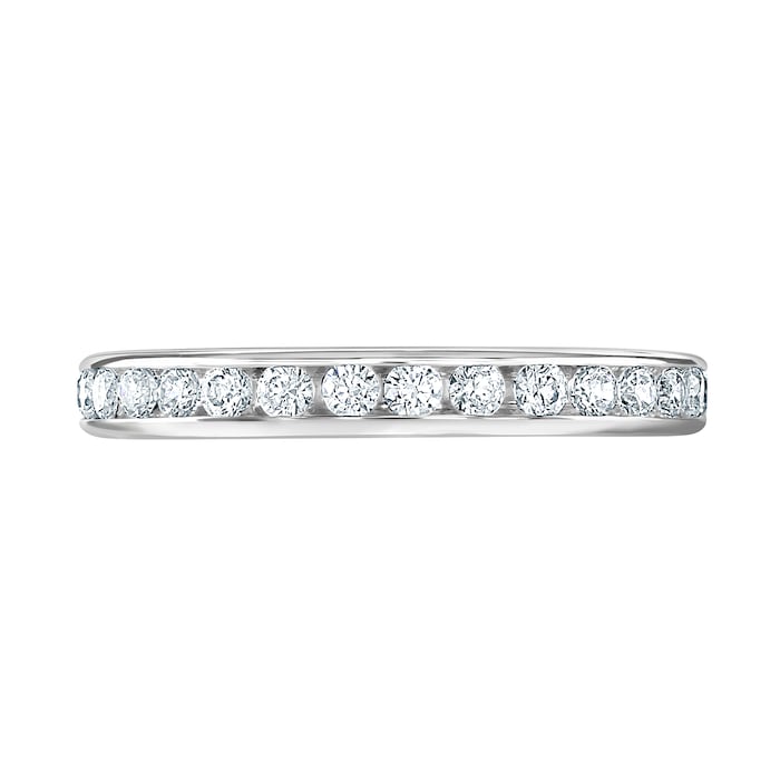 Goldsmiths Platinum 0.30 Carat Round Brilliant Cut Channel Set Half Eternity Ring