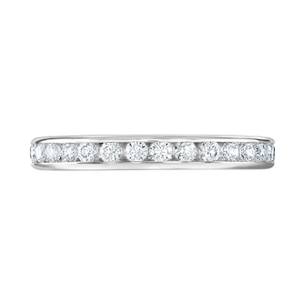 Goldsmiths Platinum 0.30 Carat Round Brilliant Cut Channel Set Half Eternity Ring Goldsmiths Platinum 0.30 Carat Round Brilliant Cut Channel Set Half Eternity Ring