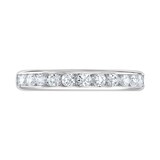 Goldsmiths 18ct White Gold 0.50cttw Brilliant Cut Channel Set Diamond Half Eternity Ring