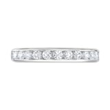 Goldsmiths 18ct White Gold 0.50cttw Brilliant Cut Channel Set Diamond Half Eternity Ring