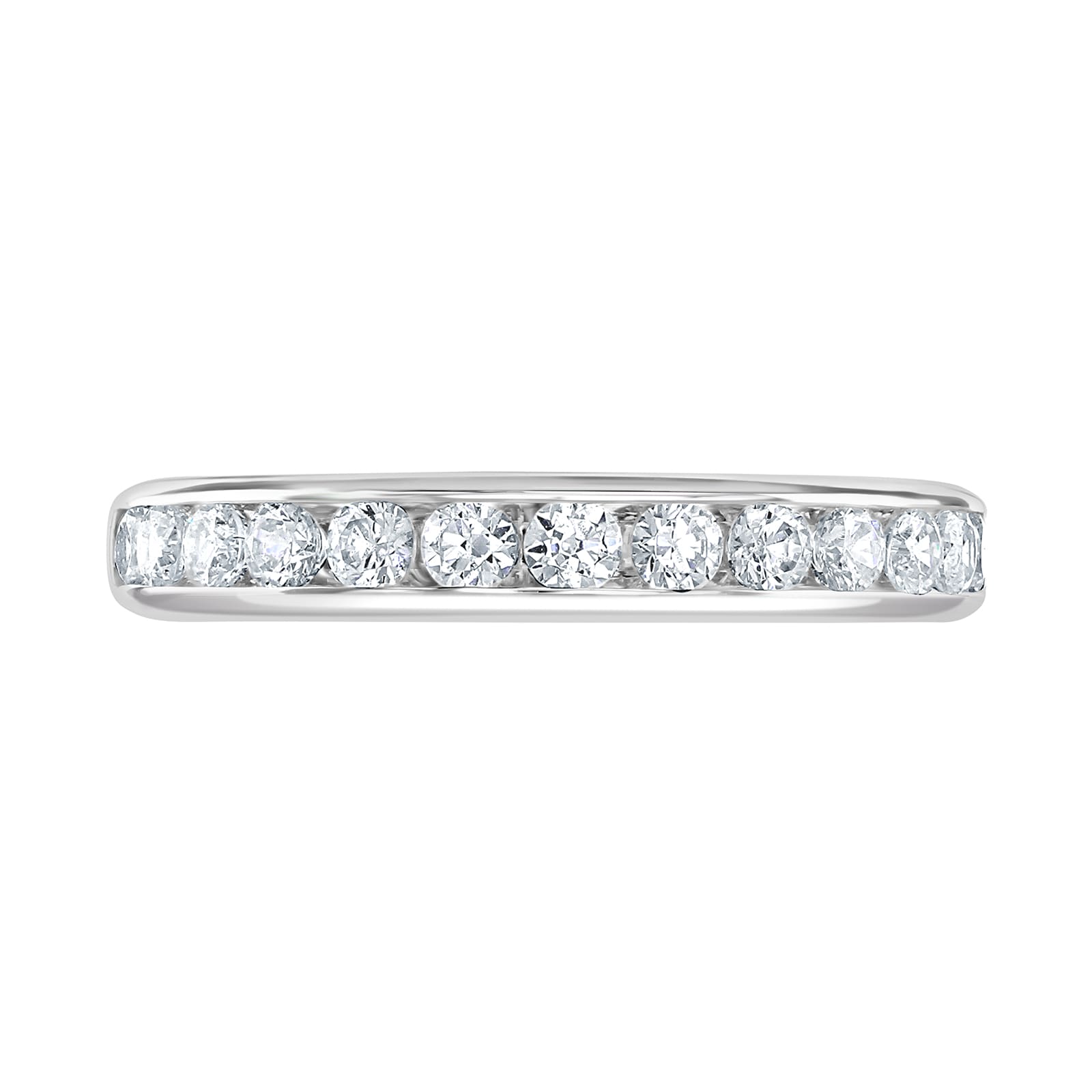 Goldsmiths Platinum 0.50cttw Brilliant Cut Channel Set Diamond Half Eternity Ring Goldsmiths Platinum 0.50cttw Brilliant Cut Channel Set Diamond Half Eternity Ring