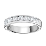 Goldsmiths Platinum 1.00cttw Brilliant Cut Channel Set Diamond Half Eternity Ring