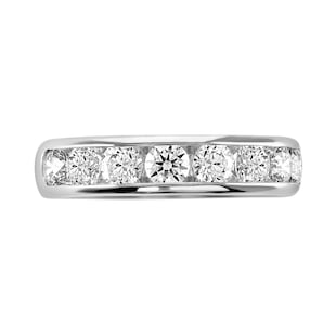 Goldsmiths Platinum 1.50cttw Brilliant Cut Channel Set Diamond Half Eternity Ring
