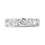 Goldsmiths 9ct White Gold 2.15cttw Brilliant Cut Channel Set Diamond Half Eternity Ring