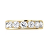 Goldsmiths 9ct Yellow Gold 2.15cttw Brilliant Cut Channel Set Diamond Half Eternity Ring