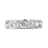 Goldsmiths 18ct White Gold 2.15cttw Brilliant Cut Channel Set Diamond Half Eternity Ring