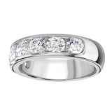 Goldsmiths 18ct White Gold 2.15cttw Brilliant Cut Channel Set Diamond Half Eternity Ring