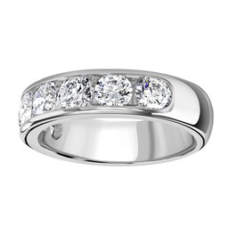06507814 - 18ct White Gold 2.15cttw Brilliant Cut Channel Set Diamond Half Eternity Ring