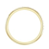 Goldsmiths 9ct Yellow Gold 0.25cttw Channel Set Dot Dash Diamond Half Eternity Ring