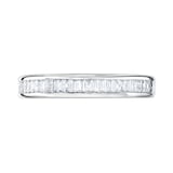 Goldsmiths 9ct White Gold 0.54cttw Baguette Cut Channel Set Diamond Half Eternity Ring