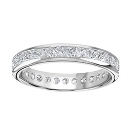 06507926 - Platinum 2.00cttw Princess Cut Channel Set Diamond Full Eternity Ring