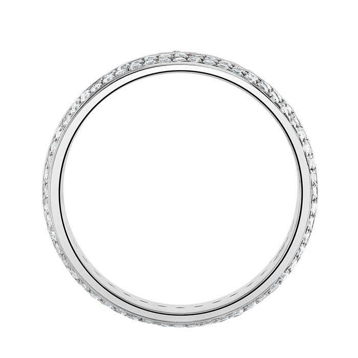 Goldsmiths 18ct White Gold 1.25cttw Five Row Channel Set Diamond Full Eternity Ring