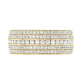 Goldsmiths 18ct Yellow Gold 1.25cttw Five Row Channel Set Diamond Full Eternity Ring