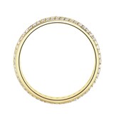 Goldsmiths 9ct Yellow Gold 1.25cttw Five Row Channel Set Diamond Full Eternity Ring