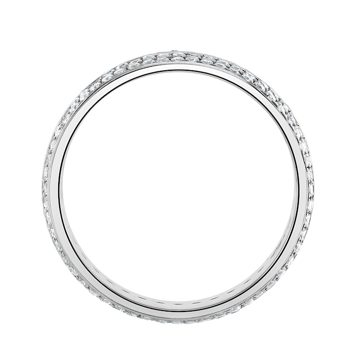 Goldsmiths 9ct White Gold 1.25cttw Five Row Channel Set Diamond Full Eternity Ring