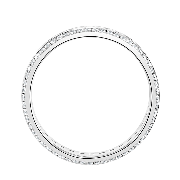 Goldsmiths 18ct White Gold 1.00cttw Triple Row Channel Set Diamond Full Eternity Ring