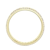 Goldsmiths 9ct Yellow Gold 1.00cttw Triple Row Channel Set Diamond Full Eternity Ring