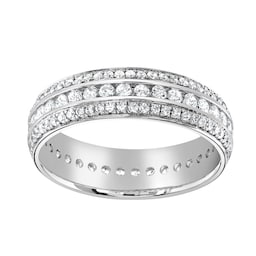 06507959 - Platinum 1.00cttw Triple Row Channel Set Diamond Full Eternity Ring