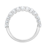 Goldsmiths 18ct White Gold 1.07cttw Oval Cut Claw Set Diamond Half Eternity Ring