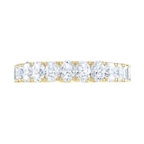 Goldsmiths 18ct Yellow Gold 1.07cttw Oval Cut Claw Set Diamond Half Eternity Ring