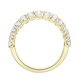 Goldsmiths 18ct Yellow Gold 1.07cttw Oval Cut Claw Set Diamond Half Eternity Ring